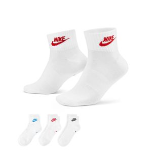 Nike Sportswear Everyday Essential Korte Sportsokken 3-Pack Wit Multicolor
