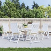 Stoelkussens 6 st 50x50x7 cm oxford stof beige