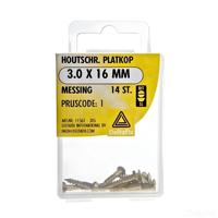 Houtschr. pk 3,0x16mm mess 14st - Deltafix