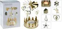 Waxinelichthouder Carrousel Goud Assorti 1st