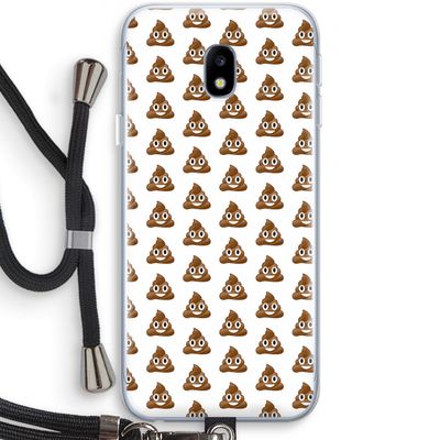 Poop emoji: Samsung Galaxy J3 (2017) Transparant Hoesje met koord