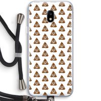 Poop emoji: Samsung Galaxy J3 (2017) Transparant Hoesje met koord