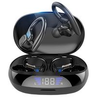 TWS Sport-oortelefoon met LED-display VV2 - Zwart - thumbnail