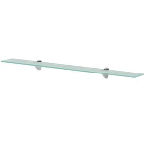 The Living Store Zwevende Plank - Transparant Gehard Veiligheidsglas - 90 x 10 cm - 15 kg