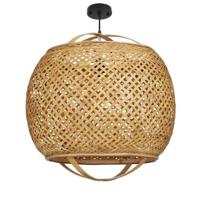 Mica Decorations Alain Hanglamp - H50 x Ø49 cm - Bamboe - Bruin