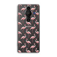 Flamingoprint groen: Sony Xperia Pro-I Transparant Hoesje