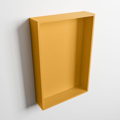 MONDIAZ EASY Nis 44,5x29,5cm in solid surface kleur Ocher | Ocher. 1 vak geschikt voor in- of opbouw