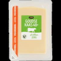Jumbo Goudse Kaas Jong 48+ Plakken Voordeelverpakking 400 g