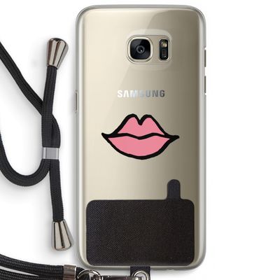 Kusje: Samsung Galaxy S7 Edge Transparant Hoesje met koord