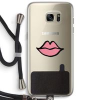 Kusje: Samsung Galaxy S7 Edge Transparant Hoesje met koord