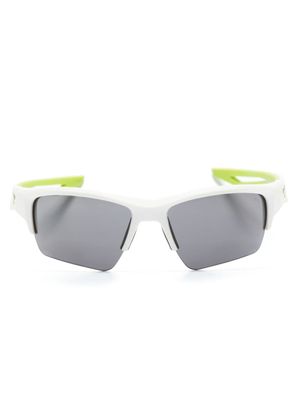 PUMA EYEWEAR lunettes de soleil oversize à plaque logo - Blanc