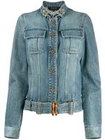 Gucci Pre-Owned veste crop en jean - Bleu - thumbnail