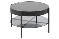 Salontafel Martano Rond Glas Grijs Ø75cm - Giga Living