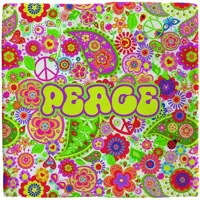 Plenty Gifts tegeltje keramiek peace 10x10cm multi