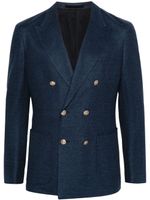 Eleventy Piqué blazer met dubbele rij knopen - Blauw - thumbnail