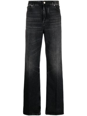 Ferragamo jean à boutons gravés - Noir