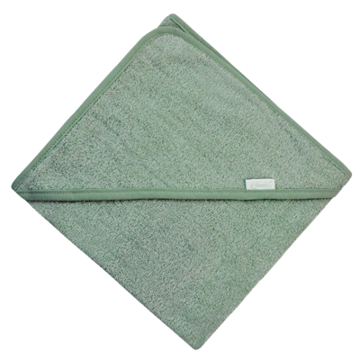 Badcape met naam - Stone Green - 80 x 80 cm