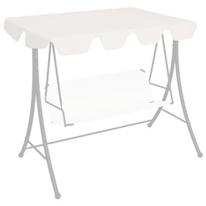 VidaXL Vervangingsluifel voor schommelbank 150/130x105/70 cm wit
