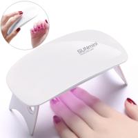 SUN mini 2 6W UV + LED USB Nail lamp fingernail gel genezen droger (wit)