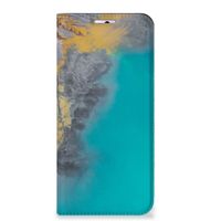 Motorola Moto G31 | G41 Standcase Marble Blue Gold - thumbnail