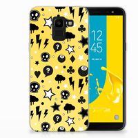 Silicone Back Case Samsung Galaxy J6 2018 Punk Geel - thumbnail