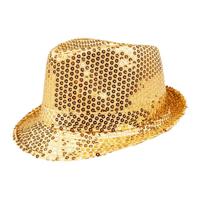 Boland Hoed popster pailetten goud
