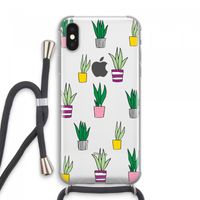 Sanseveria: iPhone XS Max Transparant Hoesje met koord