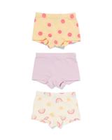 HEMA Kinderboxers Stretch Katoen - 3 Stuks Lila (lila)