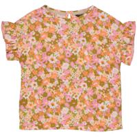 Quapi Meisjes blouse - Bodee - AOP roze bloemen