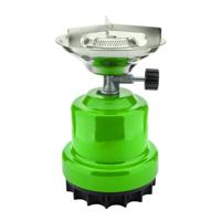 Camping kookstel - groen - 18 x 12 x 12 cm - kunststof - kampeer - kookplaat