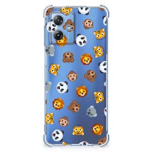 Doorzichtige Silicone Hoesje voor Motorola Moto G54 Dieren Emojis