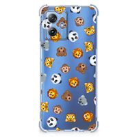 Doorzichtige Silicone Hoesje voor Motorola Moto G54 Dieren Emojis - thumbnail