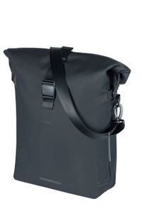 Basil soho mik side fietsschoudertas - zwart, waterdicht, pu, nordlicht led, 17l