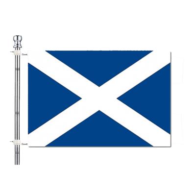 Vlaggenstok / vlaggenmast set - incl vlag van Schotland 90 x 150 cm - aluminium - 183 cm