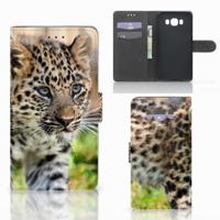 Samsung Galaxy J7 2016 | Telefoonhoesje | Met pasjeshouder | Baby Luipaard