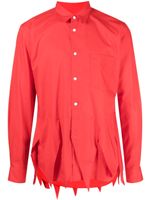 Comme des Garçons Homme Plus chemise à ourlet festonné - Rouge