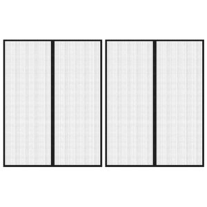 VidaXL Insectendeurgordijnen 2 st magnetisch 230x160 cm zwart