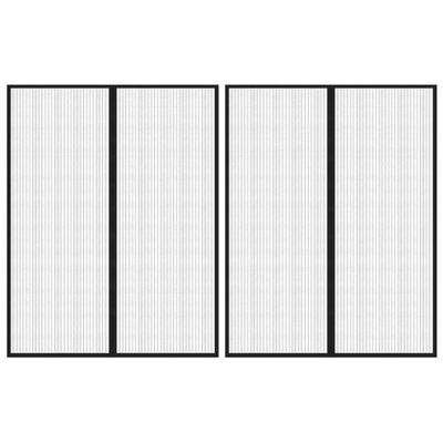 VidaXL Insectendeurgordijnen 2 st magnetisch 230x160 cm zwart