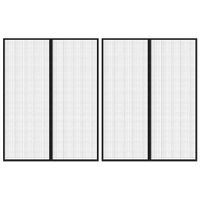 VidaXL Insectendeurgordijnen 2 st magnetisch 230x160 cm zwart