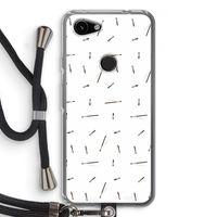 Hipster stripes: Pixel 3a Transparant Hoesje met koord
