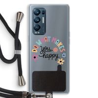 Happy days: Oppo Find X3 Neo Transparant Hoesje met koord