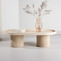 Nohr Ovale Salontafel 'Mikos' Travertinlook, 120 x 60cm