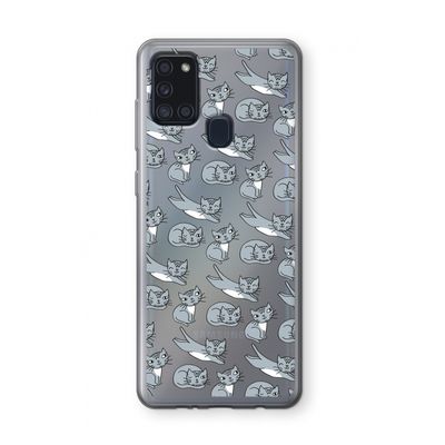 Poezen: Samsung Galaxy A21s Transparant Hoesje