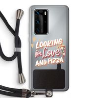 Pizza is the answer: Huawei P40 Pro Transparant Hoesje met koord