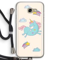 Vliegende eenhoorn: Samsung Galaxy A5 (2017) Transparant Hoesje met koord
