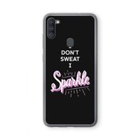 Sparkle quote: Samsung Galaxy A11 Transparant Hoesje