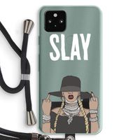 Slay All Day: Pixel 5a 5G Transparant Hoesje met koord