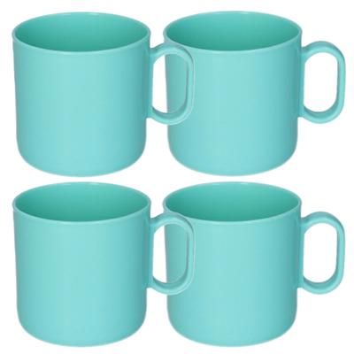 Plasticforte onbreekbare Drinkbekers - 4x - kunststof - 320 ml - groen - kinderen - camping