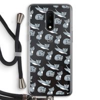 Poezen: OnePlus 7 Transparant Hoesje met koord
