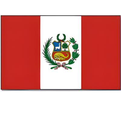 Vlag Peru 90 x 150 cm feestartikelen - Landen thema supporter decoratie artikelen - met ringen